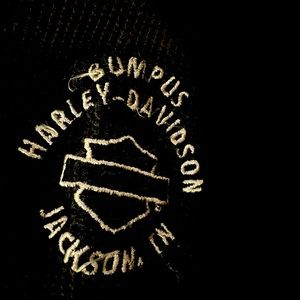 Harley Davidson 2XL Long Sleeve Henley Waffle Shirt Black BUMPUS JACKSON, TN